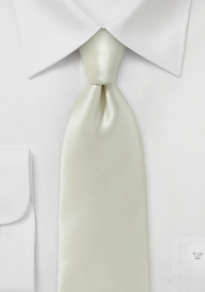 Krawatte italienische Seide creme monochrom - 