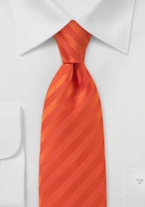  - Streifen-Krawatte orangerot