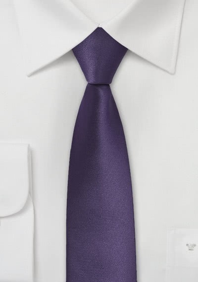 Moulins schmale Krawatte in dunklem violett - 