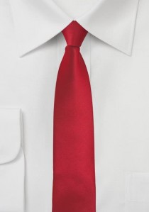 Krawatte einfarbig Red-Pepper schmal