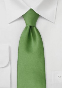  - Einfarbige Mikrofaser-Krawatte mit Clip grün