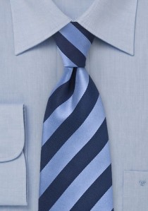  - Clip-Krawatte blau hellblau Streifenmuster
