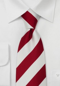  - Krawatte Streifen rot weiß