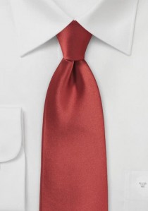  - Auffallende Krawatte rostrot Kunstfaser
