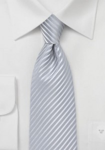  - Krawatte abgestuft streifengemustert silbergrau