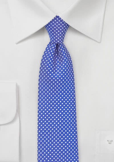 Krawatte feine Punkte blau - 