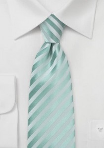 Krawatte Streifen aqua Ton in Ton