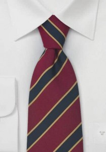  - Bristol Clip-Krawatte peacoat-blau, gelb/rot