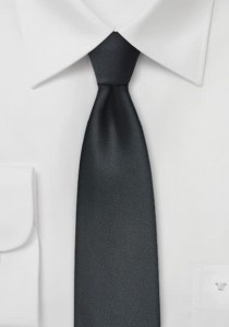  - Krawatte einfarbig schwarz schmal