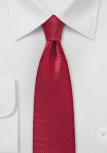 - Schmale Krawatte unifarben rot Linien
