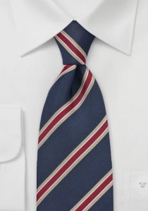  - Clip-Krawatte navy gold rot