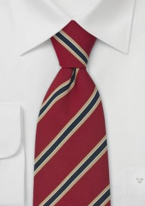  - Clip-Krawatte rot navy beige