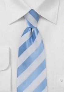  - Clip-Krawatte Streifen hellblau weiß