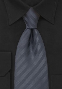  - XXL-Krawatte anthrazit strukturiert