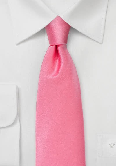 Krawatte  pink  einfarbig - 