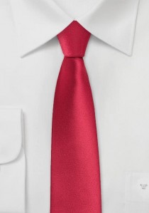 Krawatte schmal einfarbig rot