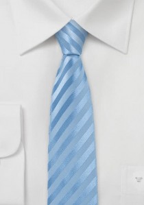  - Krawatte schlank Streifendesign hellblau