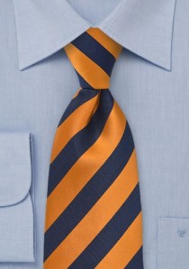  - Sicherheits-Krawatte Streifen kupfer-orange