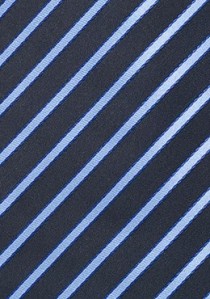 Clipkrawatte Streifen hellblau navy