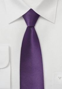  - schmale Krawatte aubergine