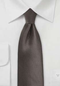  - Krawatte einfarbig dunkelbraun Struktur
