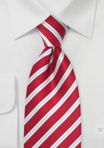  - Sicherheits-Krawatte Streifen rot weiß