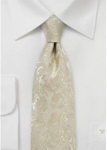 Krawatte Paisleymotiv beige elegant