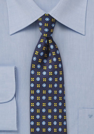 Krawatte Embleme navy - 