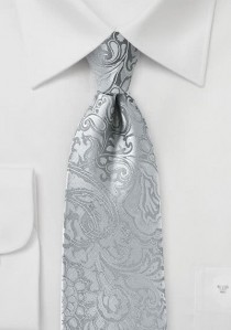  - Markante Krawatte im Paisley-Look silber