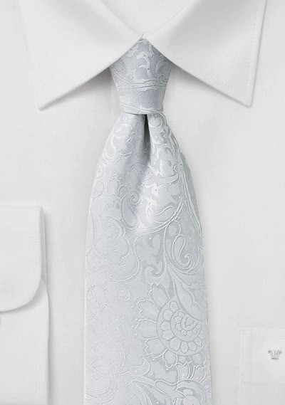 Markante Krawatte im Paisley-Look weiß - 
