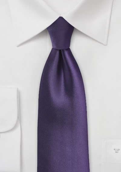 Krawatte unifarben purpur - 