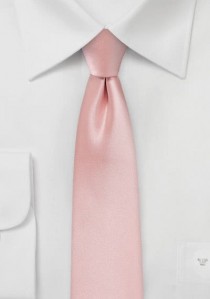  - Krawatte schmal geformt Poly-Faser rosé