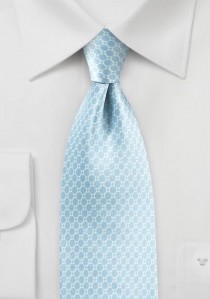  - Krawatte Netz- Pattern eisblau Retro