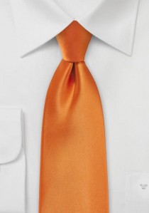  - XXL-Kravatte orange Kunstfaser