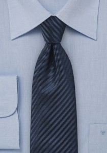  - XXL-Krawatte Ripp-Struktur navyblau
