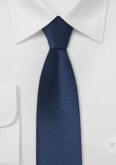 Limoges schmale Krawatte dunkelblau - 