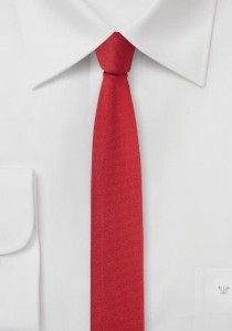 Krawatte extra schlank mittelrot