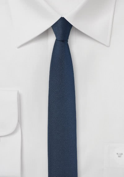 Krawatte extra schlank dunkelblau - 