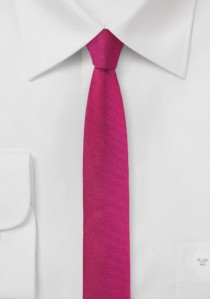  - Krawatte extra schlank dunkelrosa