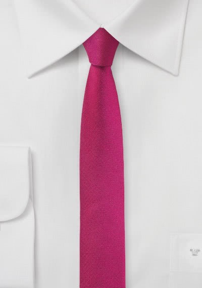 Krawatte extra schlank dunkelrosa - 
