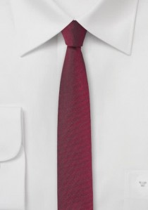  - Krawatte extra schlank dunkelrot