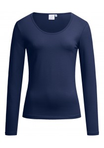 Damen-Shirt (Langarm) in marineblau