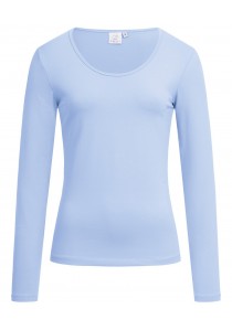 Damen-Shirt (Langarm) in bleu