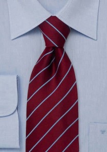  - Clip-Krawatte bordeaux/hellblau