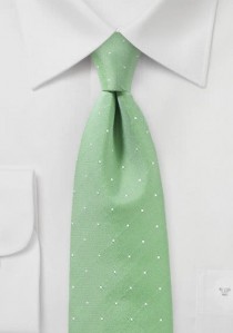 Krawatte blassgrün Tupfen