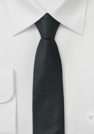 Krawatte schlank Struktur schwarz - 