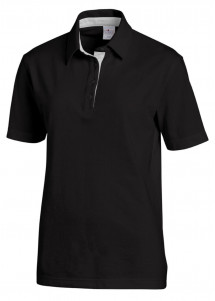 Unisex Poloshirt schwarz Baumwolle Stretch
