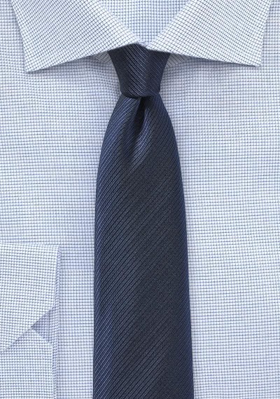 Krawatte Streifenstruktur nachtblau - 