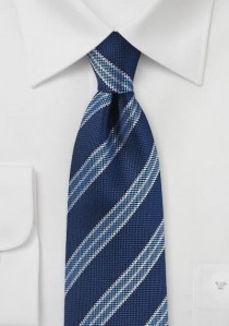 Krawatte klassisch streifengemustert royalblau
