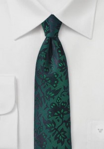  - Krawatte Rankenmuster dunkelgrün